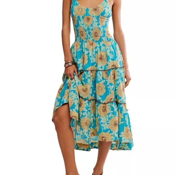 Free People NWT Adriel Midi Dress - Picture 3 of 8